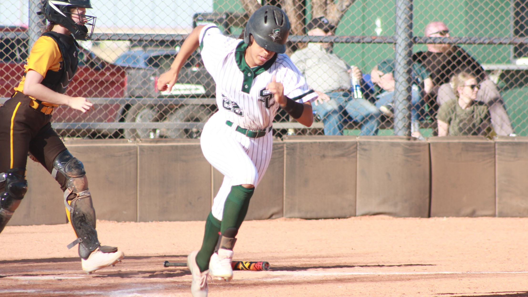 Lady Saints Softball Unable to Fend Off Blue Dragons