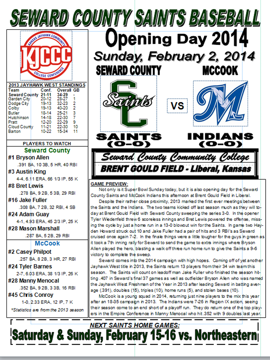 Baseball Game Notes
