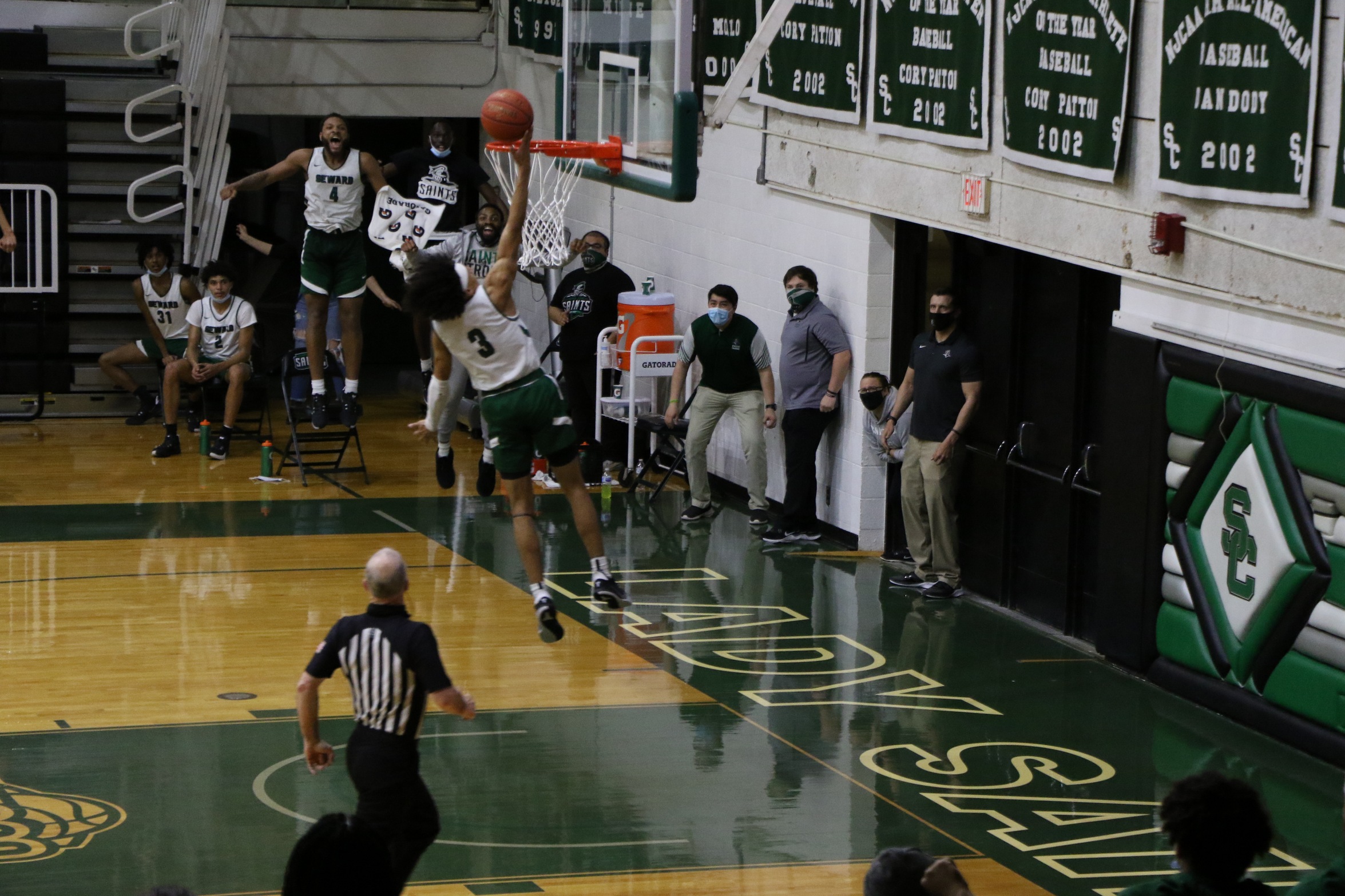 Saints fall in double overtime to Dodge City 95-94