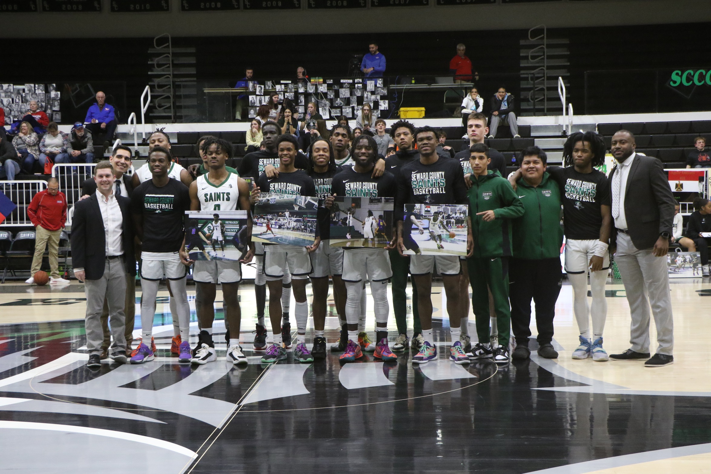 The Saints fall shot 76-71 on Sophomore night to the Blue Dragons