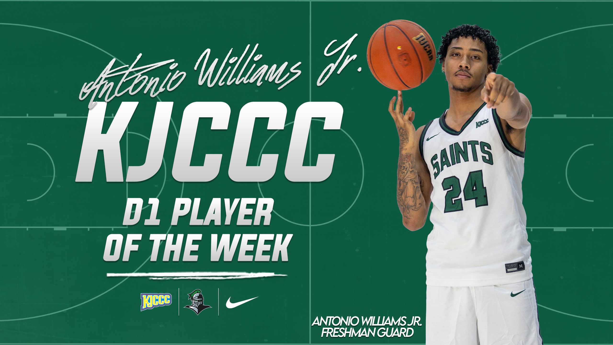 Williams Jr. Named KJCCC Player of the Week