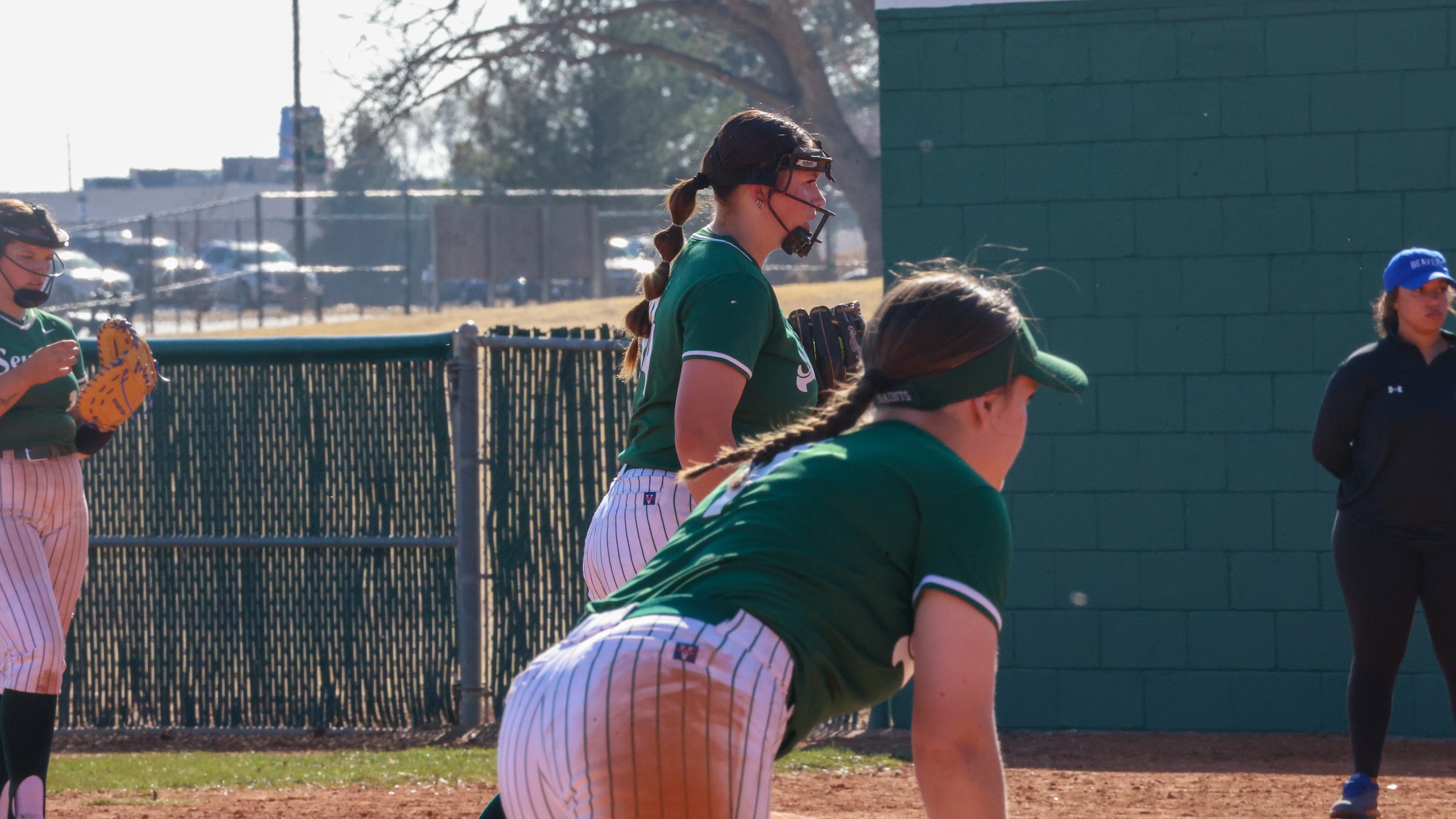 Saints Softball Opens Conference Play With Sweep of Pratt