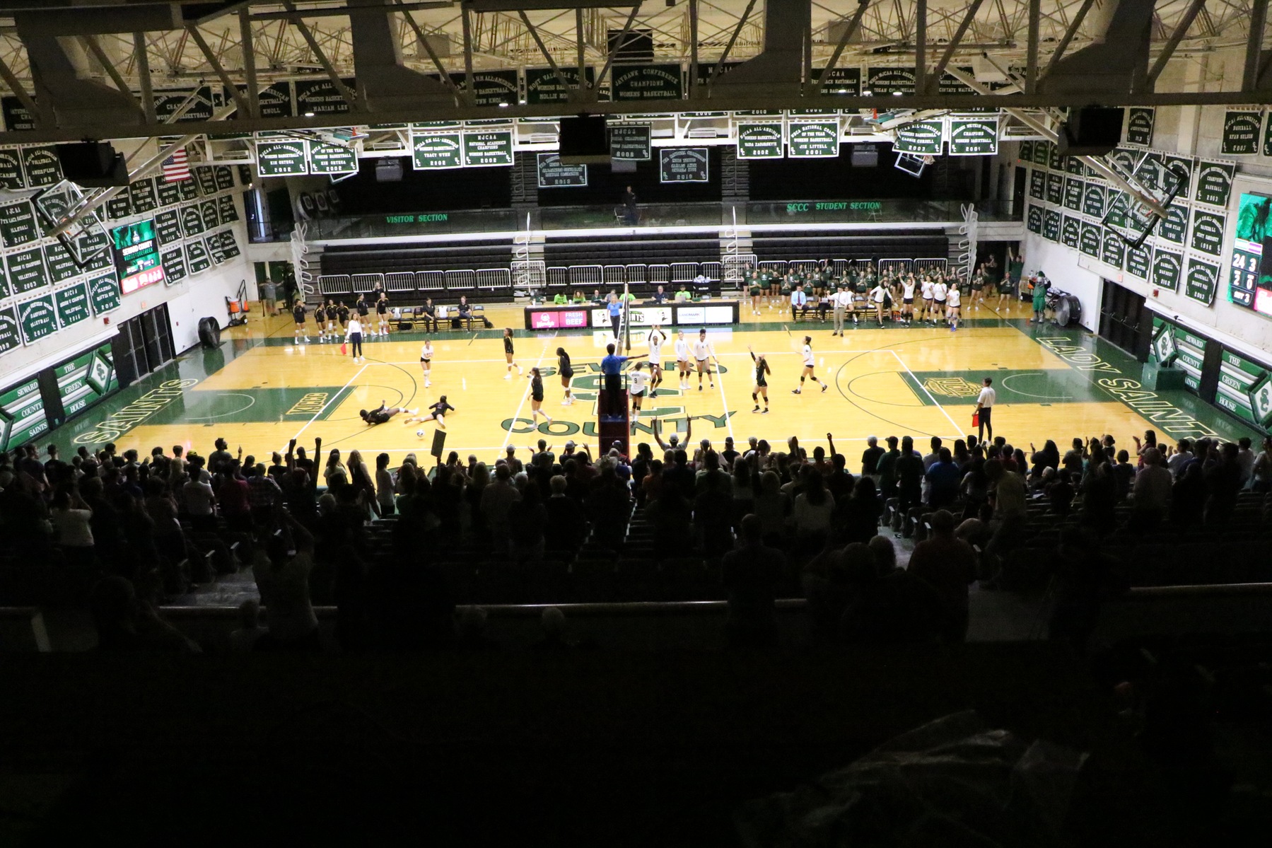 Lady Saints Roll in Home Opening