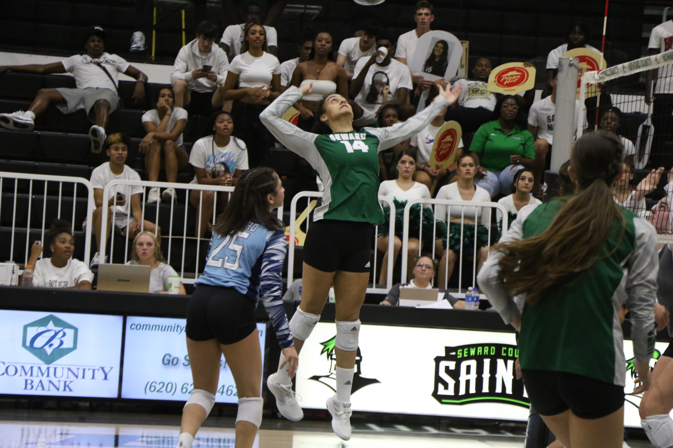 The Lady Saints sweep the Cougars in the Greenhouse